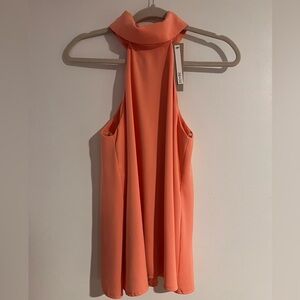 DO+BE Coral One-Shoulder High Neck Top